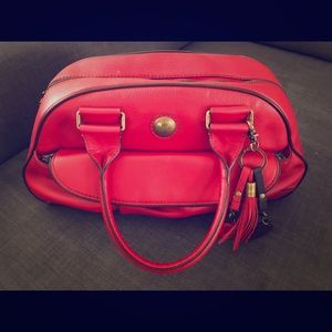 Lancel Paris large purse vintage red